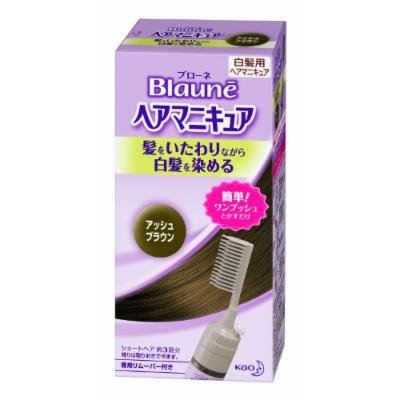 Kao Blaune , Hair Manicure , Ash Brown w/ Integrated Comb for Gray Hair (Japan Import)