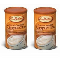 Tim Hortons French Vanilla Cappuccino Beverage Mix - Two 16oz Cans - Imported from Canada