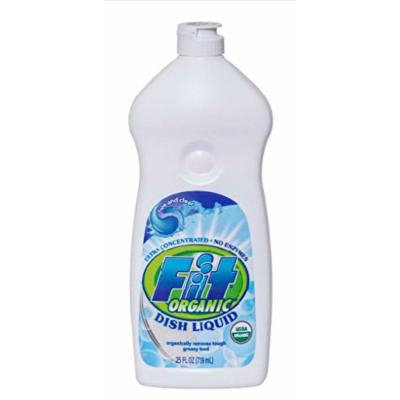 Fit Organic Hand Dishwashing Detergent, Free and Clear, 25 Ounce