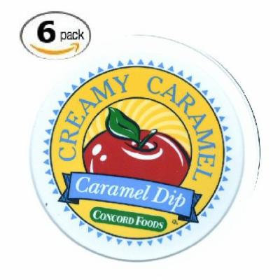Concord Foods Creamy Caramel Dip 14oz Tub (VALUE pack of 6 Tubs)
