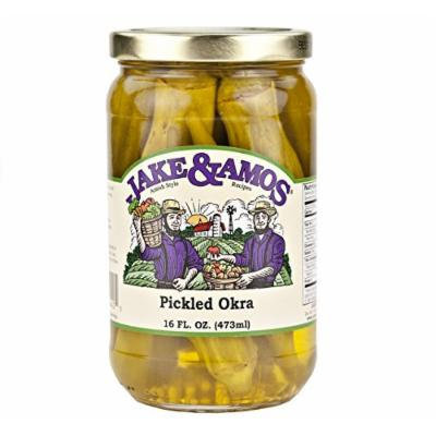 Jake & Amos Pickled Okra, 16 Oz. Jar (Pack of 2)