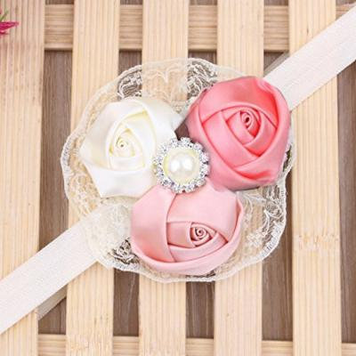 Toddler Newborn Baby Girl Rose Flower Pearl Headband Hair Band Hair Accessories