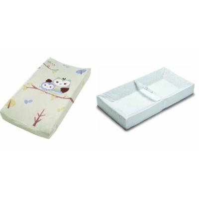 Summer Infant 4 Sided Changing Pad & Plush Pals Changing Pad Cover - Owls
