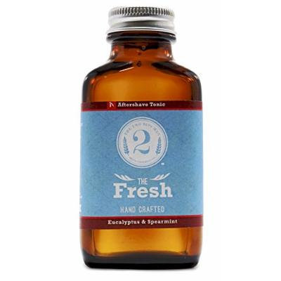 The Fresh Man Aftershave Tonic - Spearmint & Eucalyptus - Essential Oil Scented Aftershave by The 2 Bits Man (3 oz)