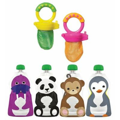 Munchkin Fresh Food Feeders with Squooshi Large Reusable Food Pouches
