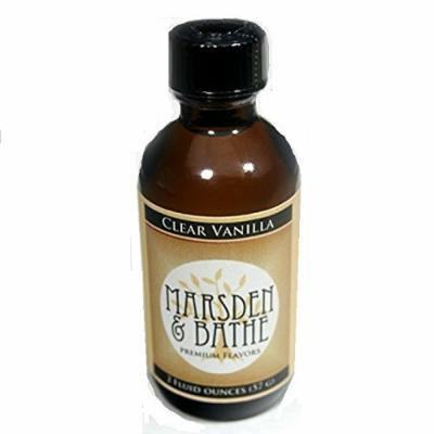 The Prepared Pantry Marsden and Bathe Flavored Extract, Clear Vanilla, 2 Fluid Ounce