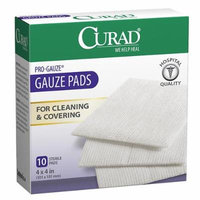 Curad Gauze Pads, 4 x 4 in 10 ea Pack of 2
