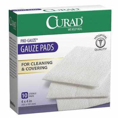 Curad Gauze Pads, 4 x 4 in 10 ea Pack of 2