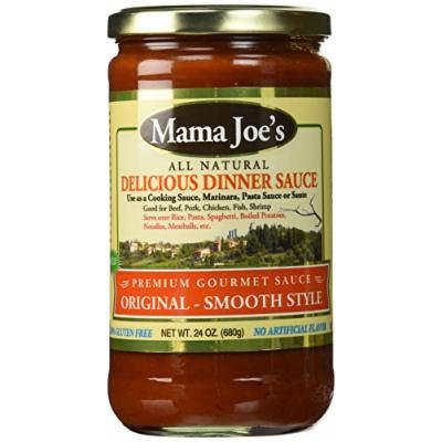 Mama Joe's Delicious Gourmet Sauce - Original Mild. All Natural Gluten Free. NO High Fructose Corn Syrup Low Sodium Marinara Spaghetti Pasta Ravioli Rice Potatoes Meatball etc 2 Pack - 24oz Big Jars