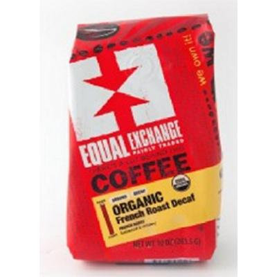 Equal Exchange Organic Coffee, French Decaf, Drip, 10 Ounces, 3 PACK