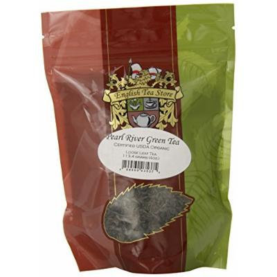 English Tea Store Loose Leaf, Organic Pearl River Green Tea Pouches, 4 Ounce