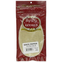 Spicy World Ground White Pepper, 7 Ounce Pouch