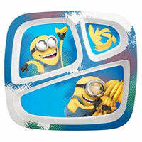 MINIONS-3-section divided melamine plate-new