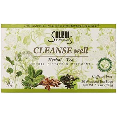 Salem Botanicals Herbal Tea, Cleanse Well, 20 Count