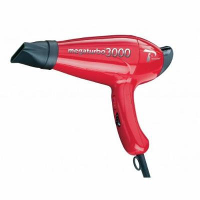 Mega 3000 Turbo Power Italian Professional Hair Blow Dryer, with Extra Quiet Operation, 5 Temperature Settings with 2 Speeds and True Cold Shot Button, Features a Anti Overheating Device, Wide Concentrator Nozzle and Comb Pick, with Extra Long Power...