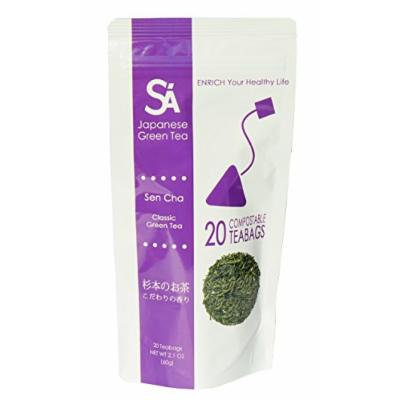 SA Japanese Green Tea Sen Cha Teabags, 20-Count (Pack of 3)