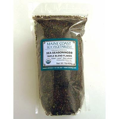 Maine Coast Sea Vegetables - Sea Seasonings Organic Triple Blend Flakes - 1 Pound