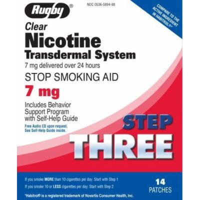 Rugby Clear Nicotine Transdermal System 7 mg *Compare to Habitrol*
