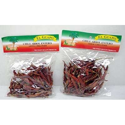 El Guapo Dried Chile de Arbol Pepper - 2.25 Ounce (2 Pack)