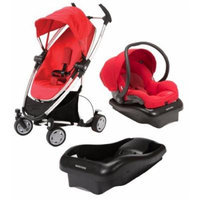 Quinny Zapp Xtra Stroller with Maxi-Cosi Mico AP Infant Car Seat and Extra Base - Red