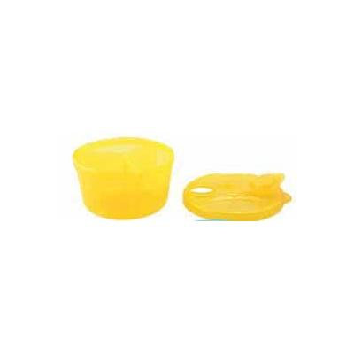Baby Divided Formula Dispenser ~ with 3 Dividers and a Pour Lid (Yellow)