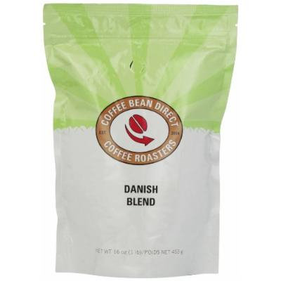 Coffee Bean Direct Danish Blend, Whole Bean Coffee, 16-Ounce Bags (Pack of 3)