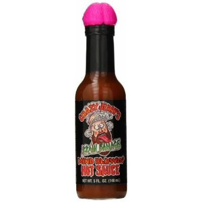 Crazy Jerry's Brain Damage Hot Sauce with Plastic Brain Topper, 5 Ounce