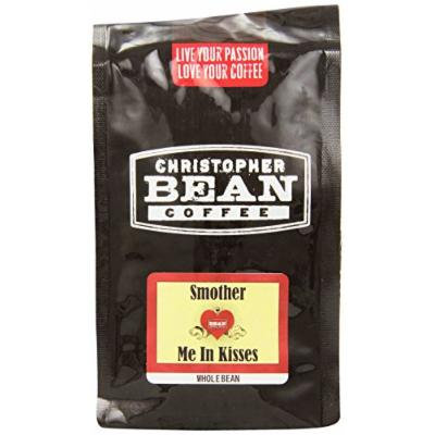 Christopher Bean Coffee Flavored Whole Bean Coffee, Smother Me In Kisses, 12 Ounce