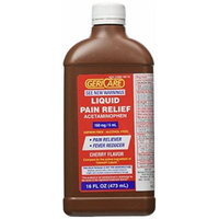 Gericare Acetaminophen Cherry Flavored Liquid 16 Oz bottle Pack of 5