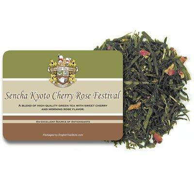 Sencha Kyoto Cherry Rose Festival Green Tea - Loose Leaf - 16oz