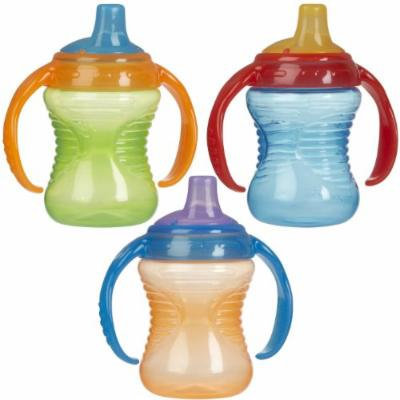 Munchkin Mighty Grip Trainer Cup, 8 Ounce - 3 Pack (Green/Blue/Orange)