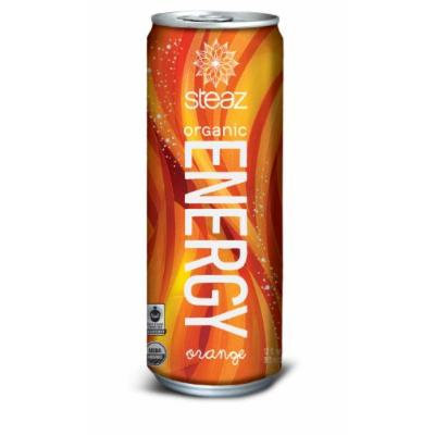 Steaz Organic Energy Orange Flavor, 12 Ounce (Pack of 12)