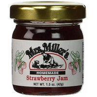 Mrs. Miller's Amish Homemade Strawberry Jam Mini Travel Set - 4 Small Jars - 1.5 Ounces Each