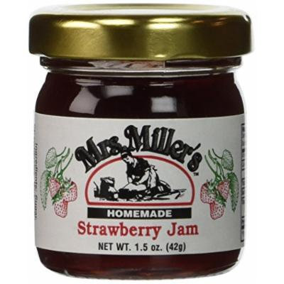 Mrs. Miller's Amish Homemade Strawberry Jam Mini Travel Set - 4 Small Jars - 1.5 Ounces Each