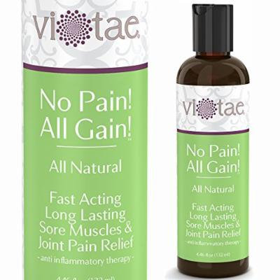 100% Natural Pain Relief Sports Balm, Fast Acting, Deep Penetrating, Long Lasting Sore Muscle & Joint Pain Management - 'No Pain! All Gain!' by Vi-Tae®