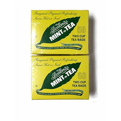 Boston Tea Mint-in-Tea, 50-count Boxes (Pack of 2)