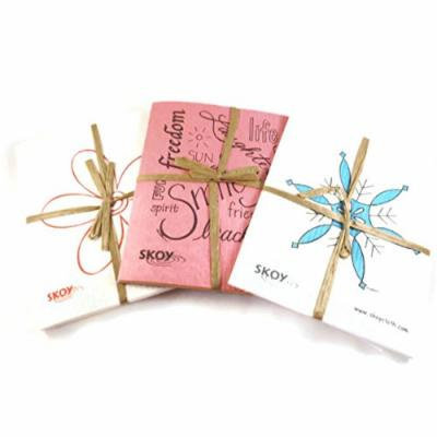 Skoy Cloth Variety Set of 3 Packs (White with Flower, Holiday, and Inspirational Text)