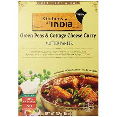 Kitchens of India Ready to Eat Dish, Green Peas and Cottage Cheese Curry (Mutter Paneer), 10 Ounce (Pack of 6)