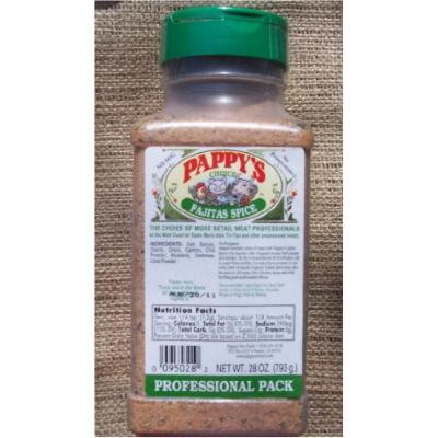 Pappy's Original Fajita Spice Seasoning 28 Oz. Professional Package