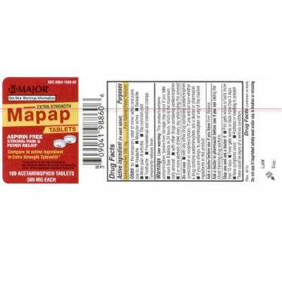 Mapap Extra Strength Tablets, 500mg, 100ct