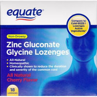 Equate Zinc Gluconate Glycine Lozenges Non-Drowsy Compare to Cold-EEZE