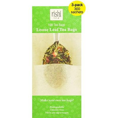 Rishi Tea Loose Leaf Tea Bags, 3-pack (300 Total)