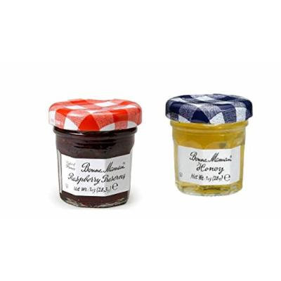 Bonne Maman Duo Mini Jars - 1 Oz X 30 Pcs (15 Raspberry, 15 Honey)