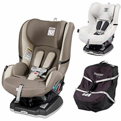 Peg Perego Primo Viaggio Infant Convertible Car Seat w Car Seat Travel Bag & Clima Cover, White (Panama)
