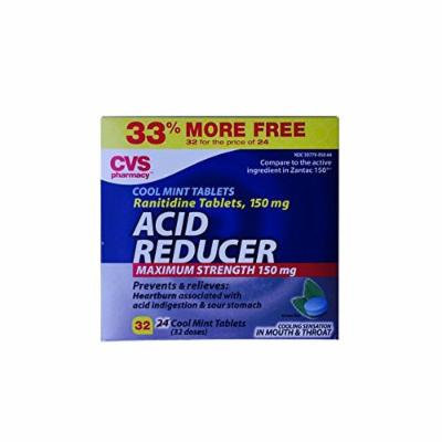 CVS Maximum Strength Acid Reducer 150 Mg Cool Mint 32 Tablets