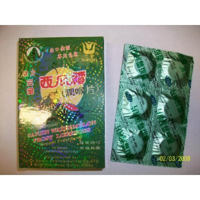 Compound Sanjin Watermelon Frost Lozenges 12 Pills