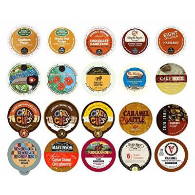 Custom Variety Pack Sampler Flavored Coffee, Single Serve Cups for Keurig K Cup Brewers , 20 count