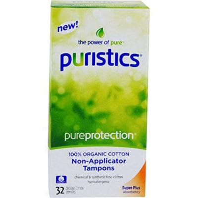 Puristics Super Plus Tampons - Non-Applicator - 100% Organic Cotton