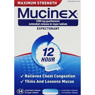 Mucinex Maximum Strength Extended-Release Bi-Layer Tablets, 2x42 Count