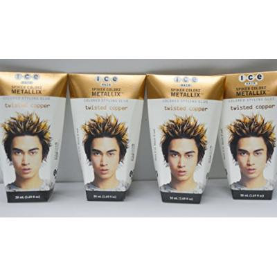 Joico ICE Hair - Spiker Colorz - Colored Styling Glue - Twisted Copper 1.7oz (4 Pack)